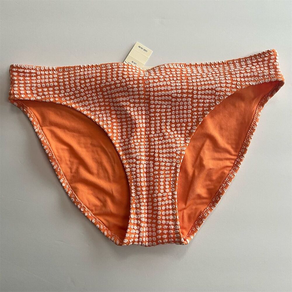 Aerie Women's Textured Bikini Bottoms Orange Size Medium